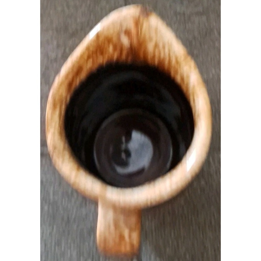 Vintage Hull Oven Proof Pottery Brown Drip Glaze Creamer and Sugar Bowl Set USA - Picture 3 of 9